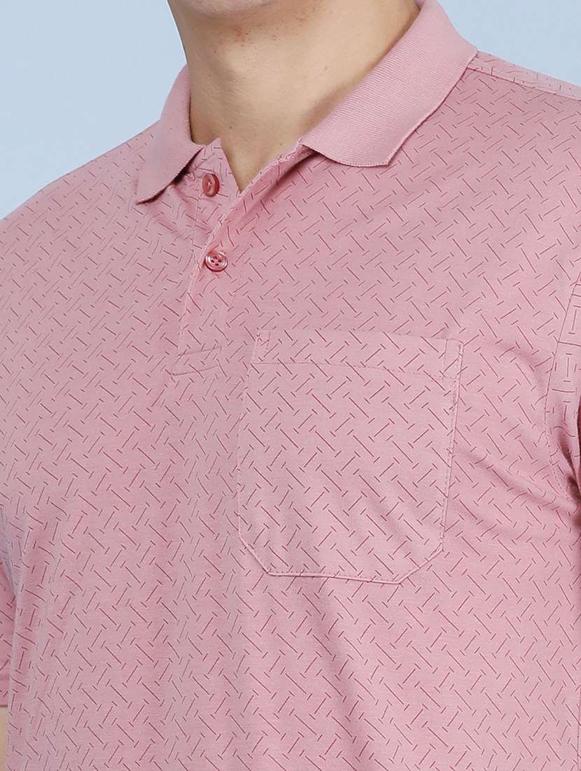 Men Printed Short Sleeves Polo T-shirt - 22496441 -  Standard Image - 1