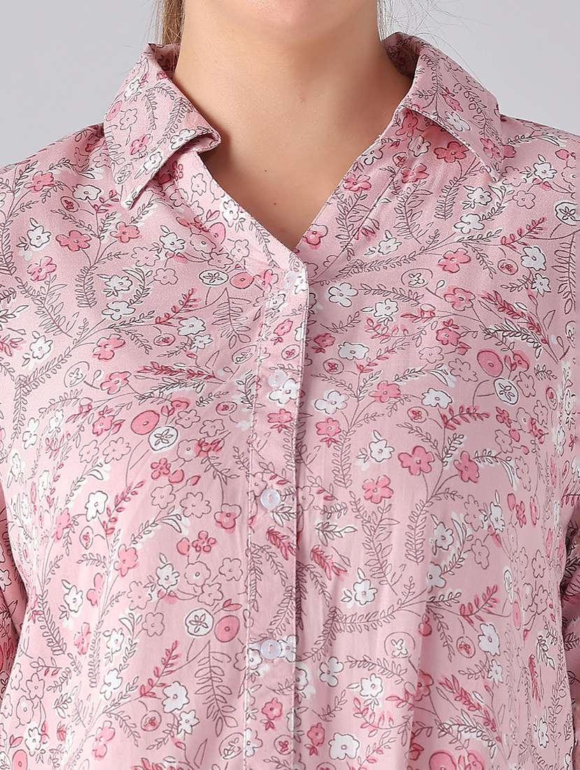 Women Printed Three Quarter Sleeves Regular Shirt - 22496486 -  Standard Image - 1