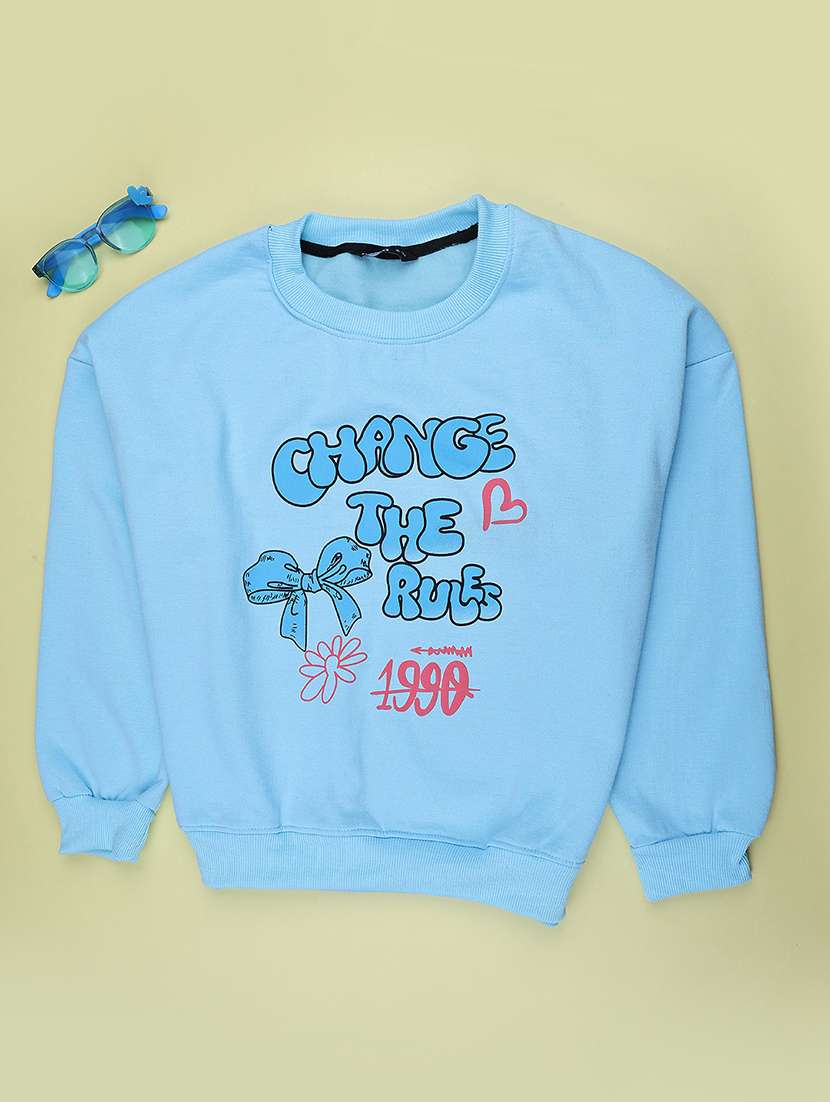 Girls Printed Long Sleeves Regular Fit Sweatshirt - 22496550 -  Standard Image - 1
