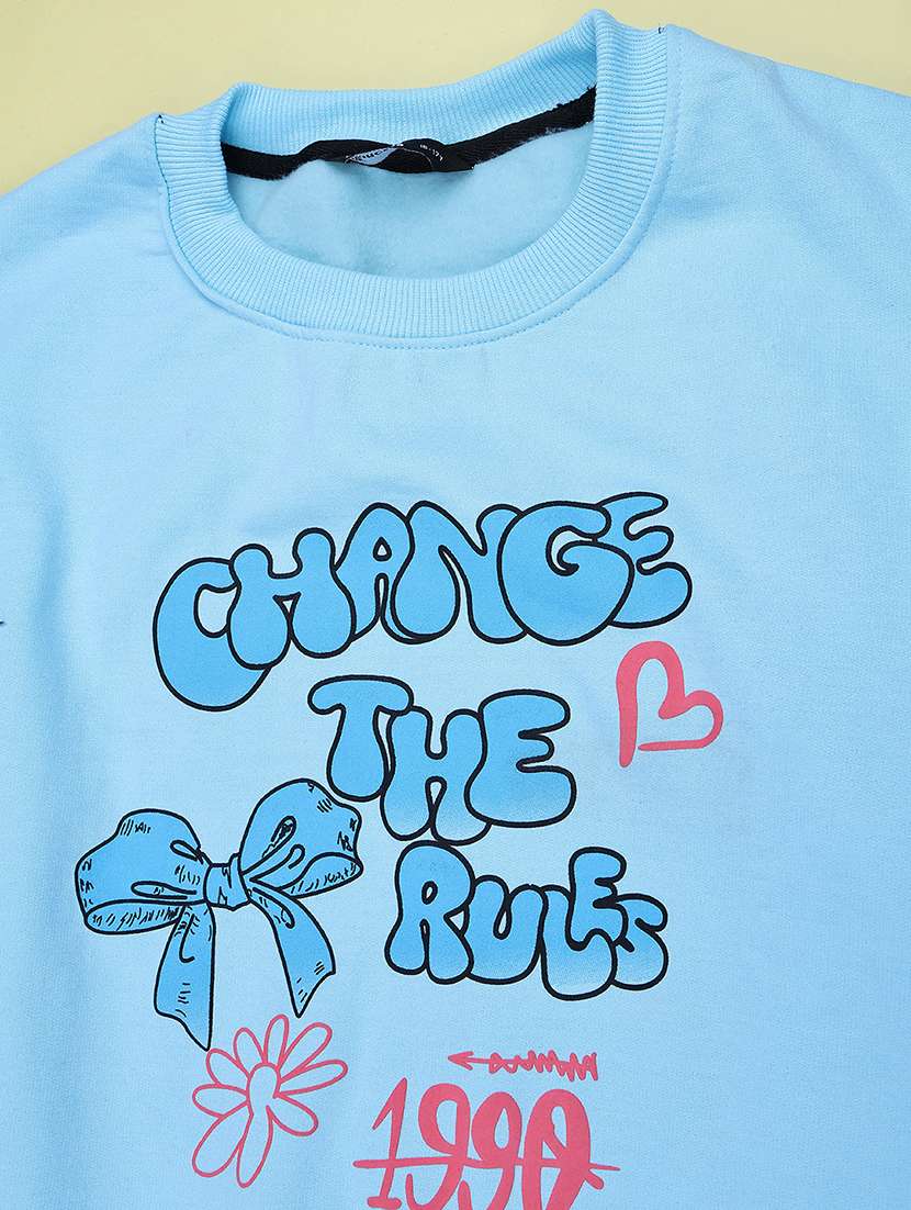Girls Printed Long Sleeves Regular Fit Sweatshirt - 22496550 -  Standard Image - 4