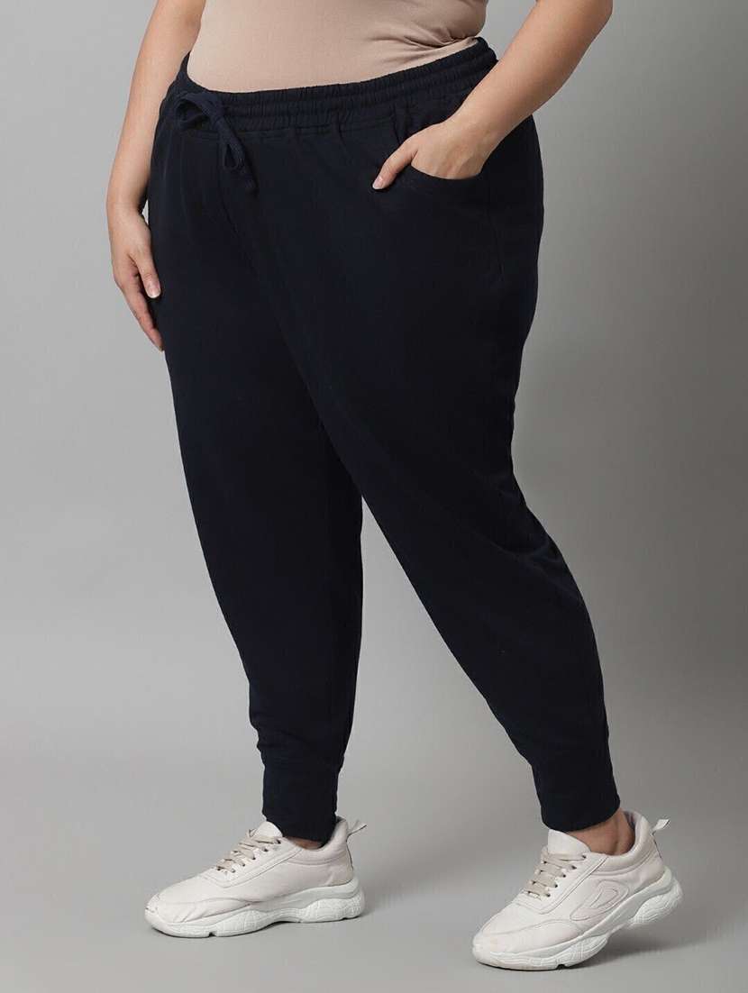 women solid mid rise jogger pant - 22496695 -  Standard Image - 1