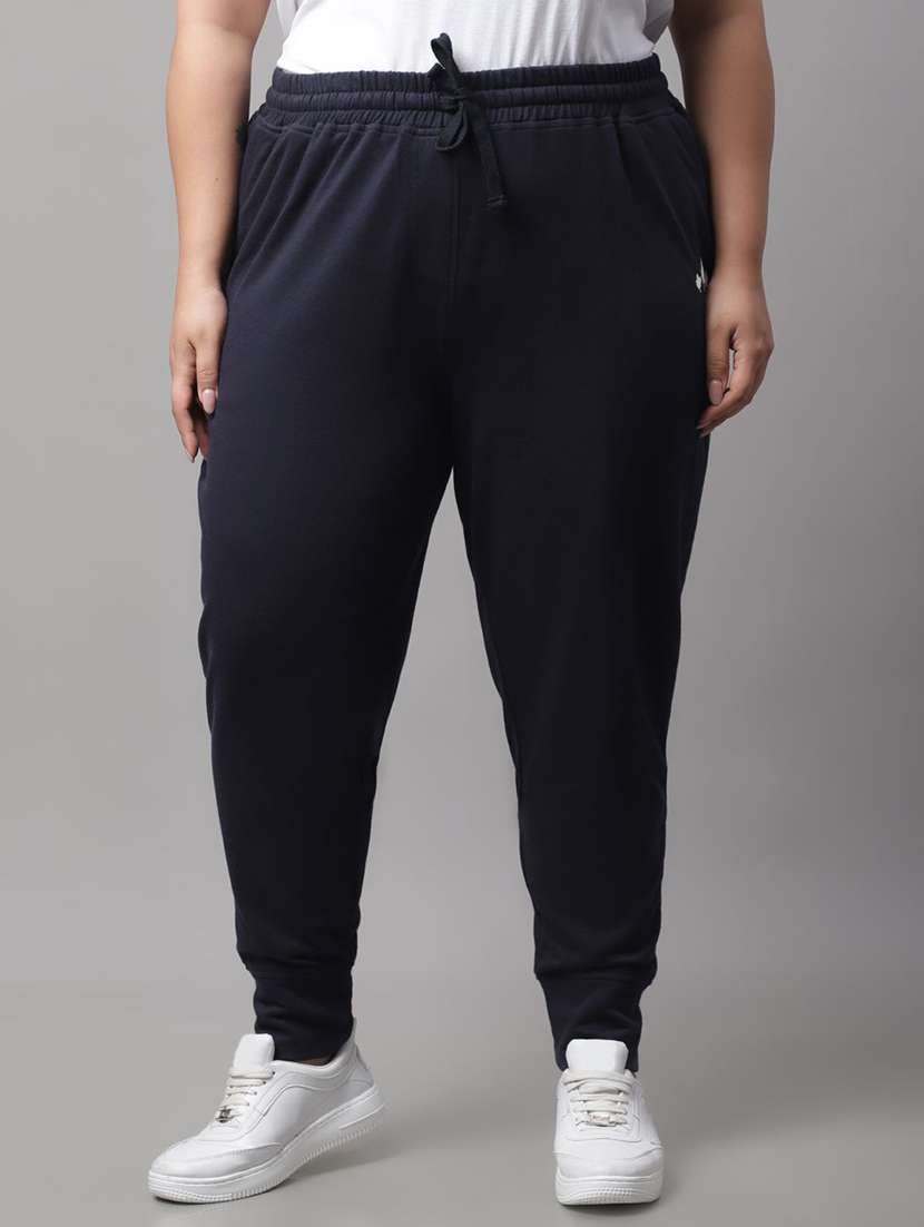 women solid mid rise track pant - 22496699 -  Standard Image - 1