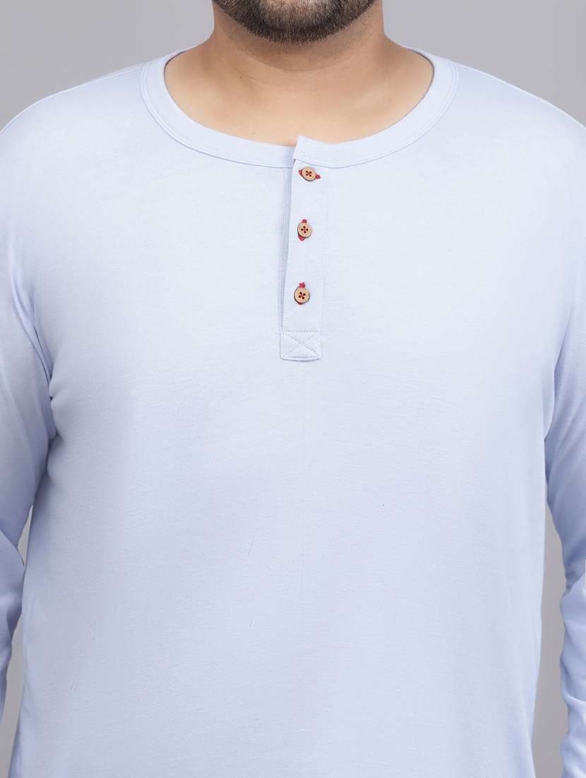 men plus size solid long sleeve regular fit t-shirt - 22497135 -  Standard Image - 1