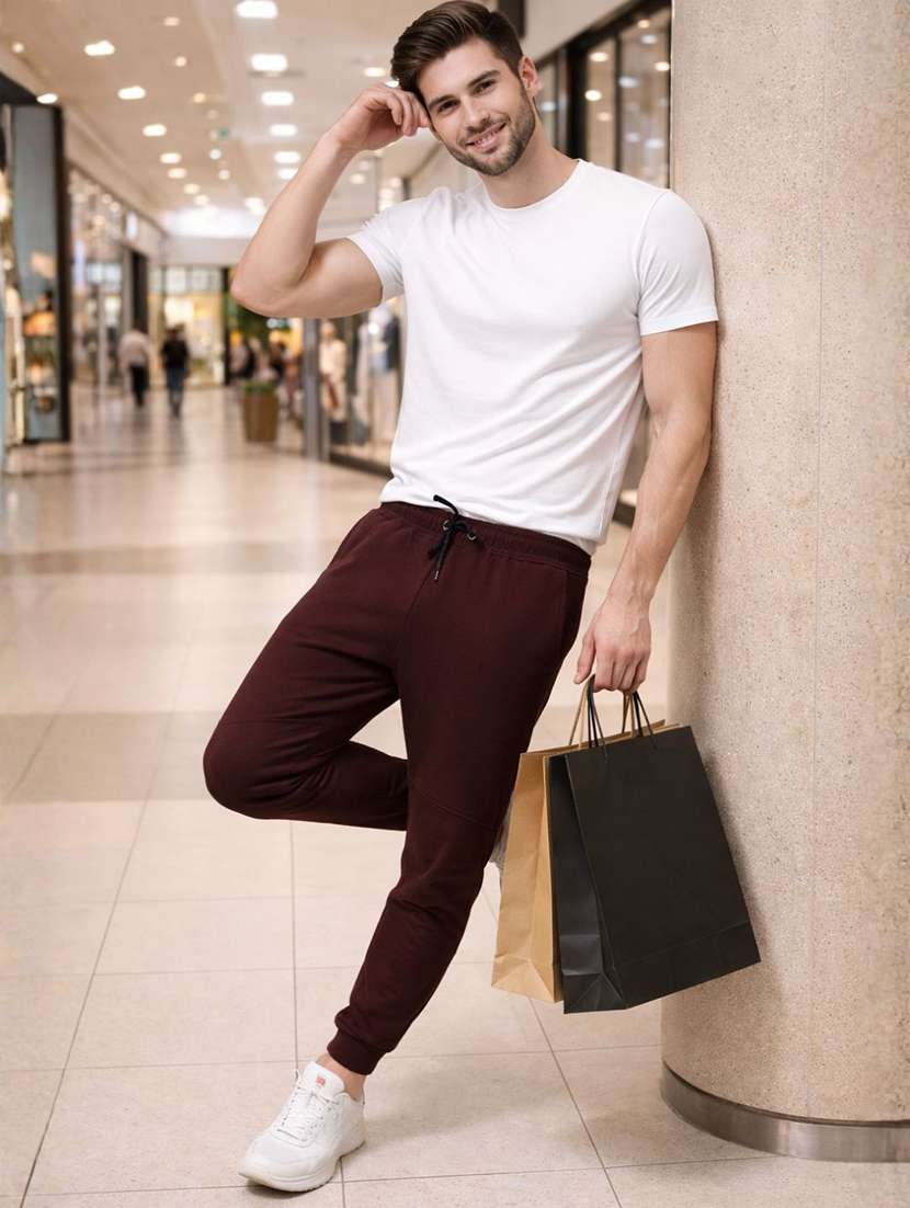 Men Solid Mid Rise Regular Fit Jogger - 22497288 -  Standard Image - 4