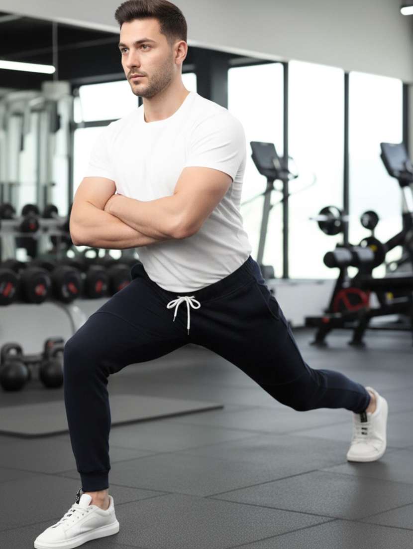 Men Solid Mid Rise Regular Fit Jogger - 22497290 -  Standard Image - 4