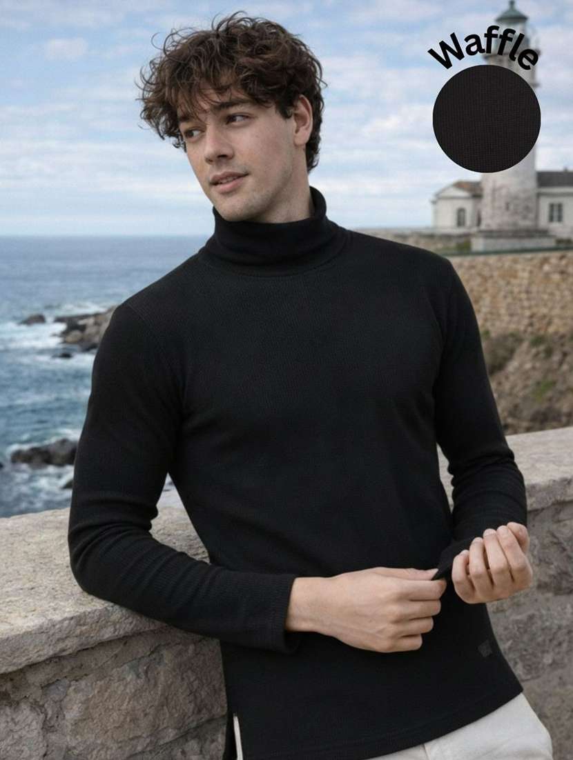 men solid long sleeve regular fit t-shirt