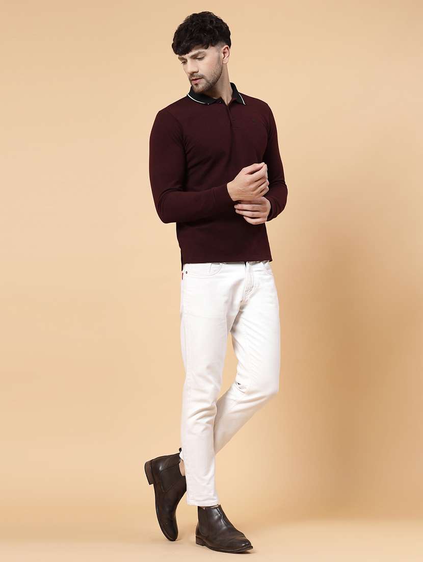 Men Solid Long Sleeve Regular Fit T-shirt - 22497389 -  Standard Image - 4