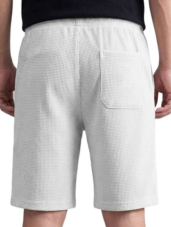 men textured mid rise regular fit short - 22497408 -  Standard Image - 1