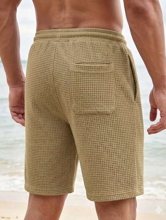 men textured mid rise regular fit short - 22497416 -  Standard Image - 1