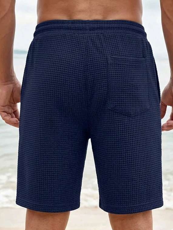 men textured mid rise regular fit short - 22497418 -  Standard Image - 1
