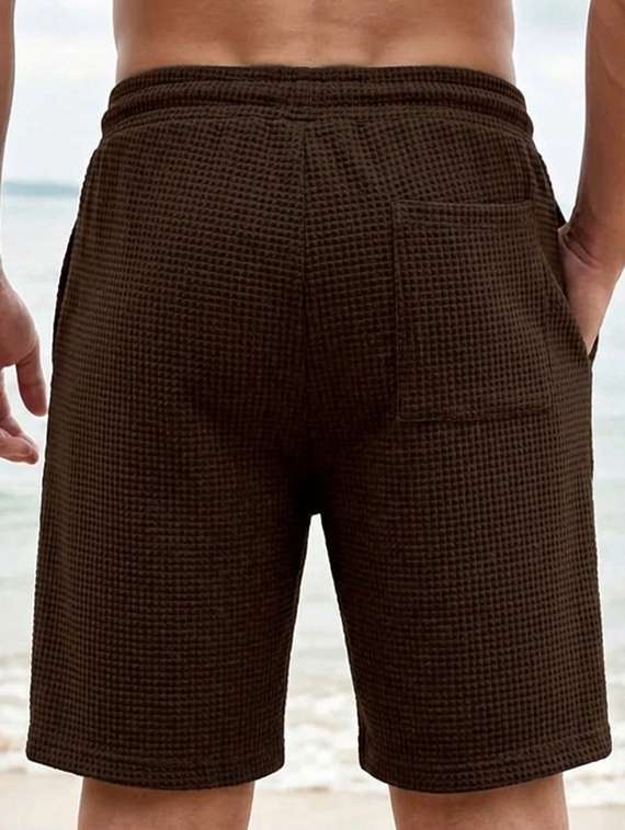 Men Textured Mid Rise Regular Fit Short - 22497419 -  Standard Image - 1