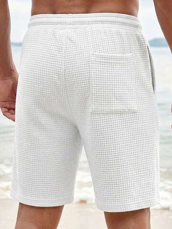 Men Textured Mid Rise Regular Fit Short - 22497420 -  Standard Image - 1