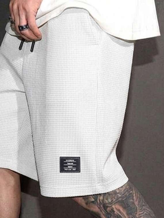 men textured mid rise loose fit short - 22497432 -  Standard Image - 1