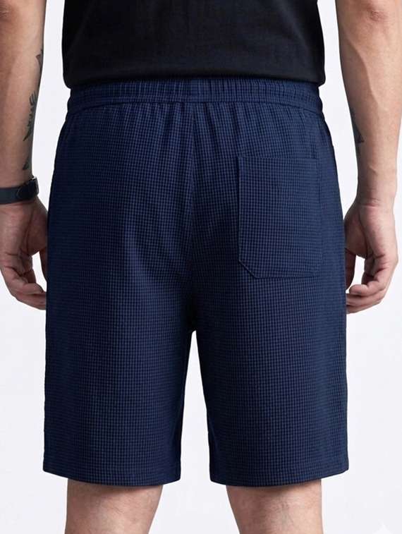 men textured mid rise loose fit short - 22497442 -  Standard Image - 1