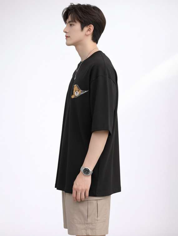 men printed short sleeve oversized t-shirt - 22497559 -  Standard Image - 1