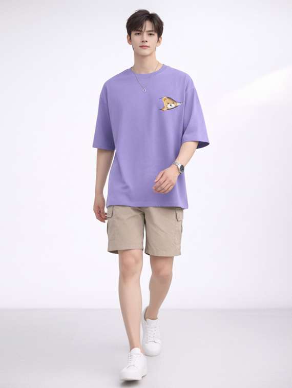 men printed short sleeve oversized t-shirt - 22497561 -  Standard Image - 4