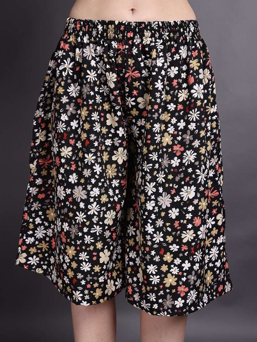 women floral printed calf length flared palazzo - 22497571 -  Standard Image - 1