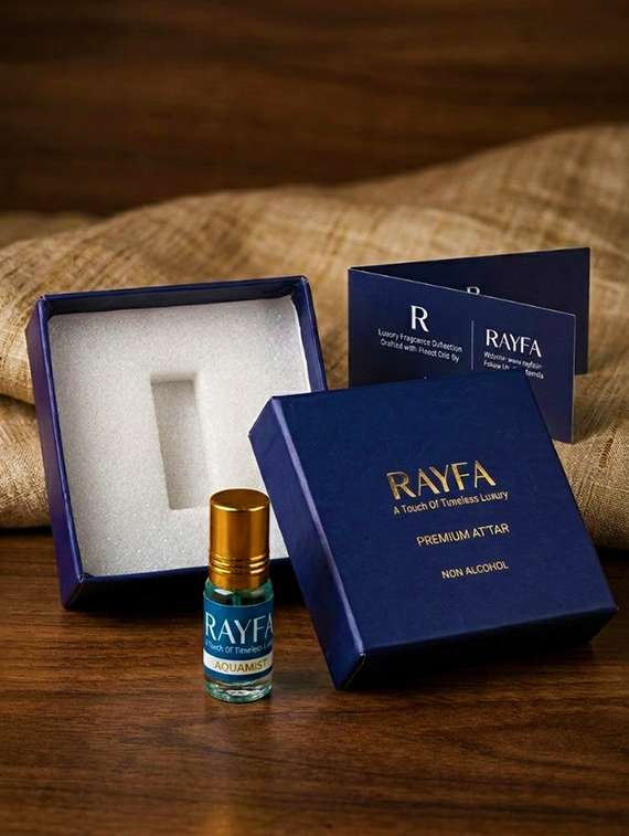 rayfa aquamist attar perfume oil | long lasting fresh aqua fragrance | alcohol free unisex attar | premium concentrated scent - 22497586 -  Standard Image - 4