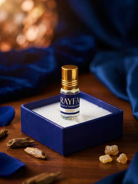 zarqa attar perfume oil | long lasting fresh oriental fragrance | alcohol free unisex attar | premium concentrated scent - 22497592 -  Standard Image - 1