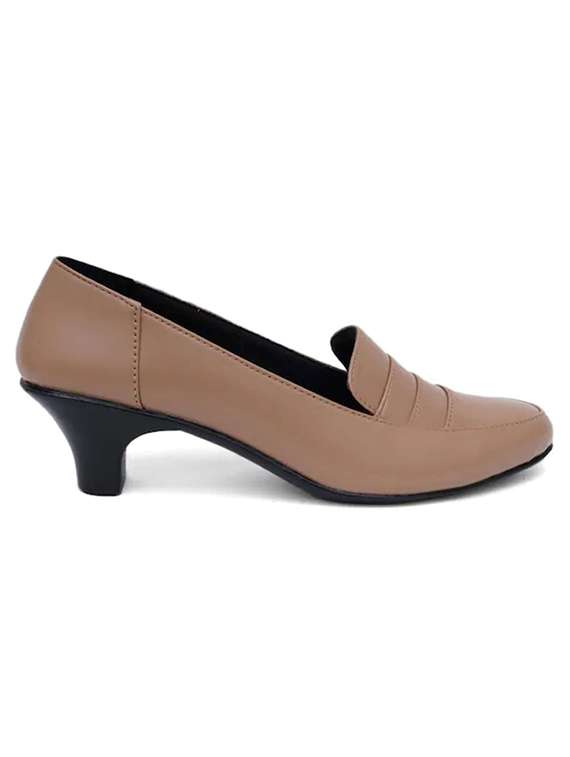 women beige slip on formal shoe - 22497607 -  Standard Image - 1