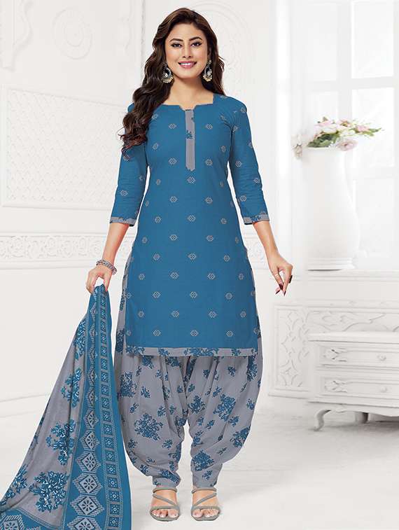 women printed unstitched suit set