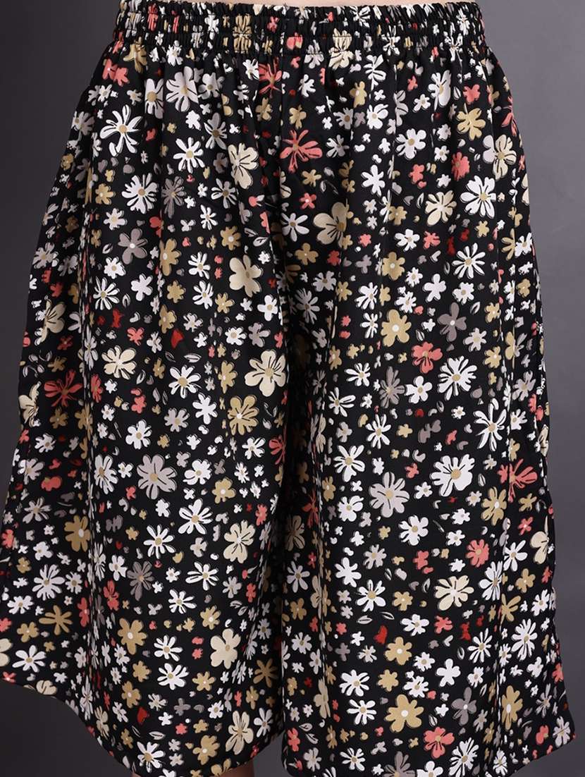 women printed mid rise flared palazzo - 22498057 -  Standard Image - 1