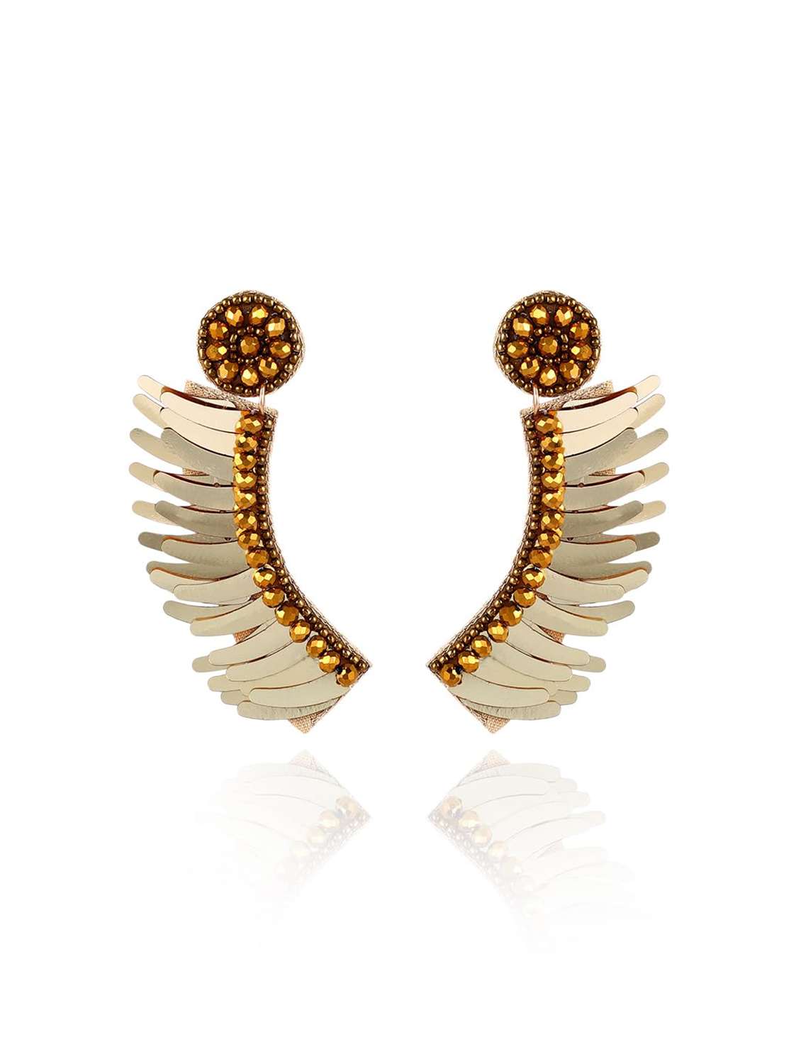 beaded & sequin fabric drop earring - 22498080 -  Standard Image - 1