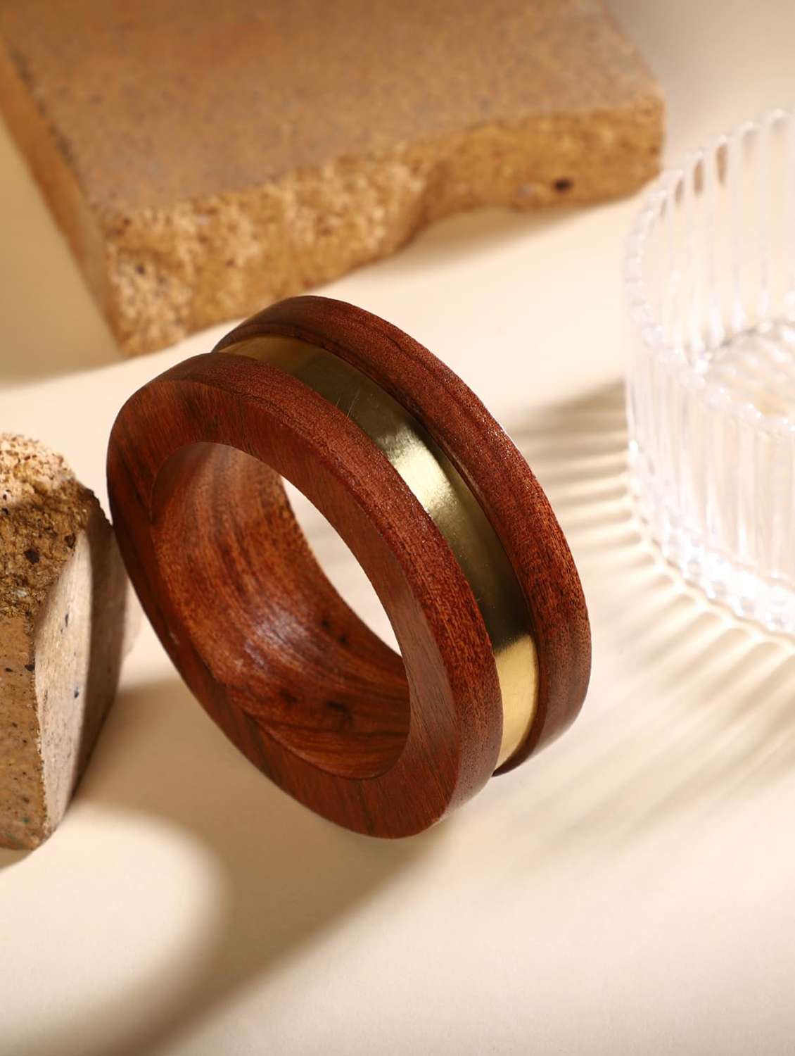 handcrafted wooden bangle for women - 22498104 -  Standard Image - 1