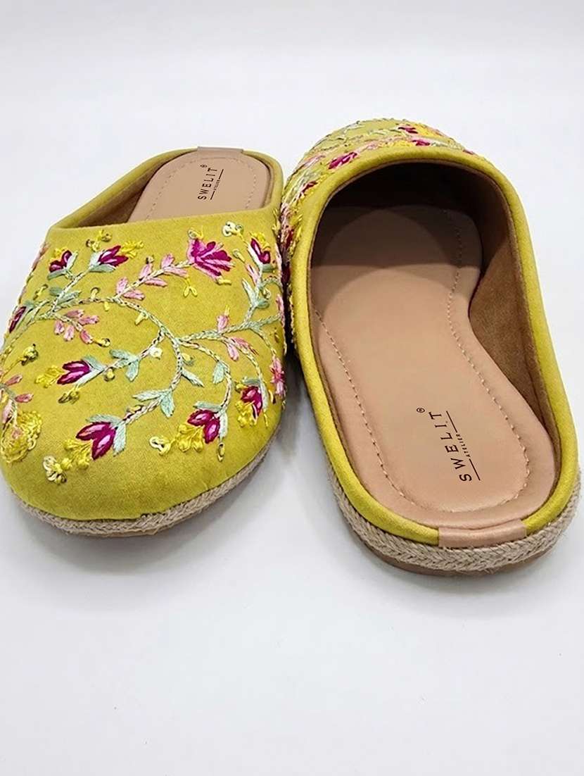 women embroidered slip on mules - 22498155 -  Standard Image - 1