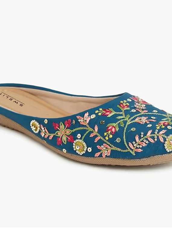 women embroidered slip on mules - 22498160 -  Standard Image - 4