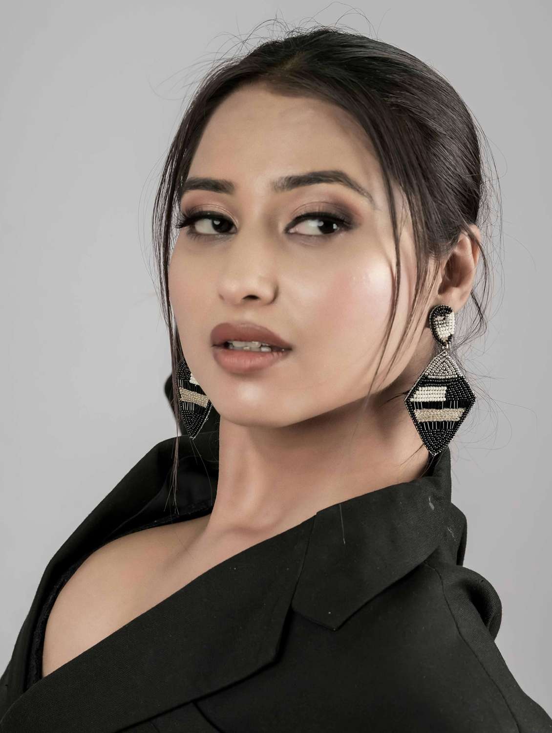 black alloy drop earrigeometric handmade drop earring for womenng - 22498180 -  Standard Image - 1