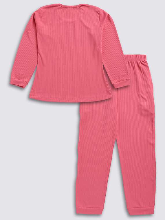 girls solid round neck full length set - 22498236 -  Standard Image - 1