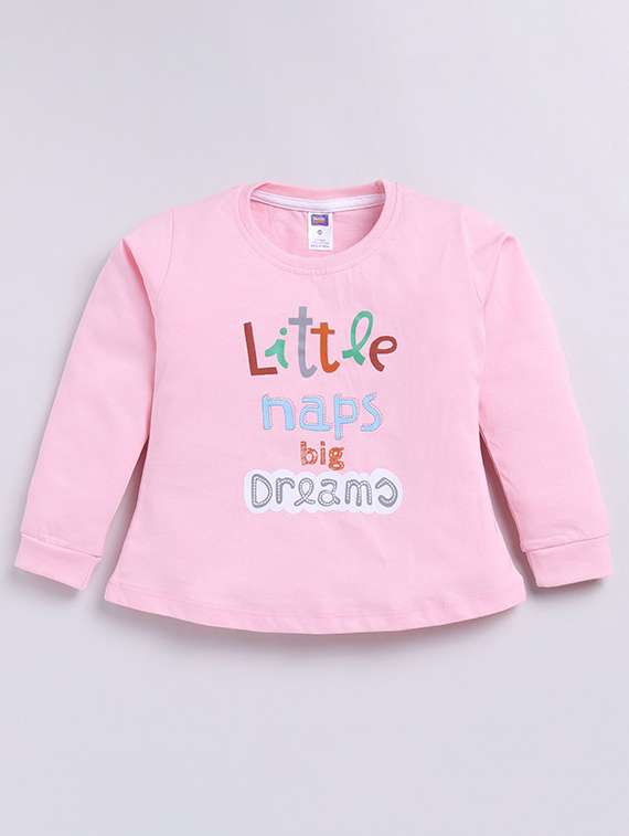 girls printed round neck full length set - 22498243 -  Standard Image - 1