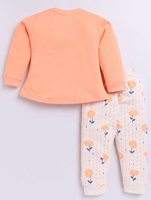 girls printed round neck full length set - 22498247 -  Standard Image - 1