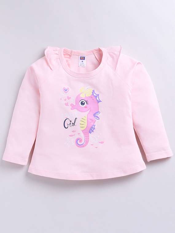 girls printed round neck full length set - 22498259 -  Standard Image - 1