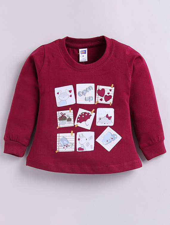 girls printed round neck full length set - 22498278 -  Standard Image - 1