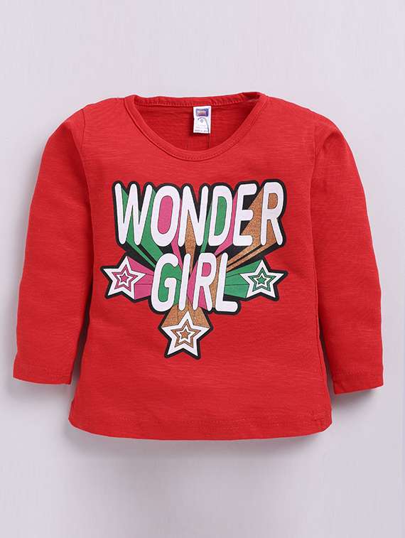 girls pack of 3 front printed round neck tees - 22498297 -  Standard Image - 1