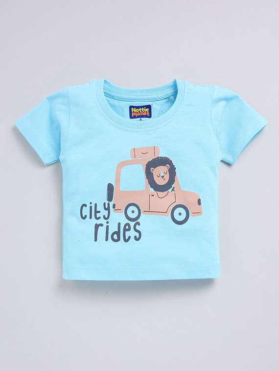 boys printed round neck t-shirt and shorts set - 22498358 -  Standard Image - 1