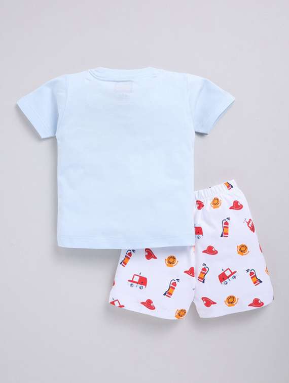 boys printed short sleeves t-shirt and shorts set - 22498361 -  Standard Image - 1