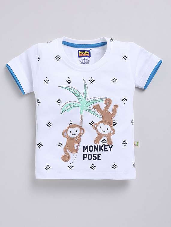 boys printed round neck t-shirt and shorts set - 22498365 -  Standard Image - 1