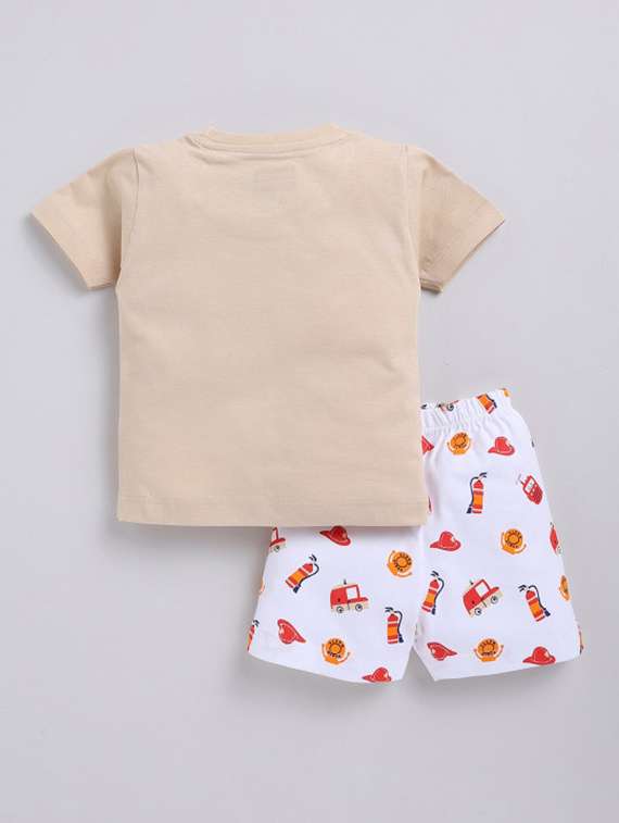 boys printed short sleeves t-shirt and shorts set - 22498384 -  Standard Image - 1