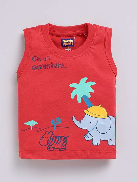 boys printed round neck t-shirt and shorts set - 22498397 -  Standard Image - 1