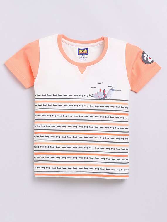 boys printed round neck t-shirt and shorts set - 22498398 -  Standard Image - 1
