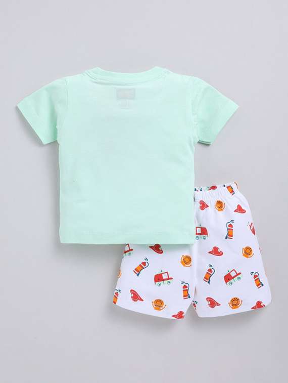 boys printed short sleeves t-shirt and shorts set - 22498402 -  Standard Image - 1
