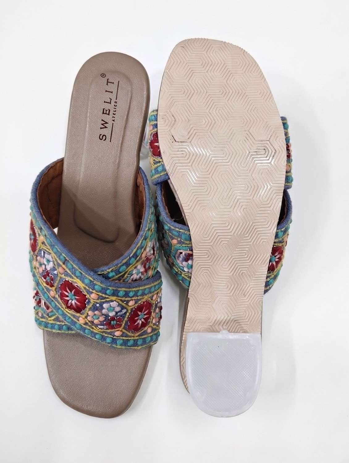 Women Embroidered Slip On Sandals - 22498490 -  Standard Image - 4