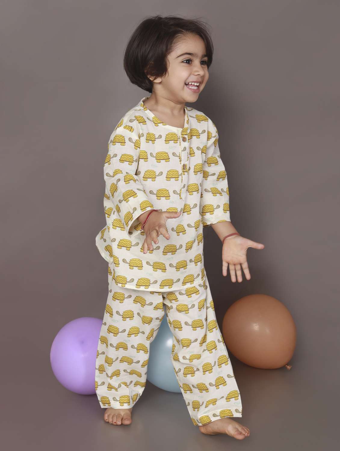 girls printed long sleeve nightwear set - 22498503 -  Standard Image - 1
