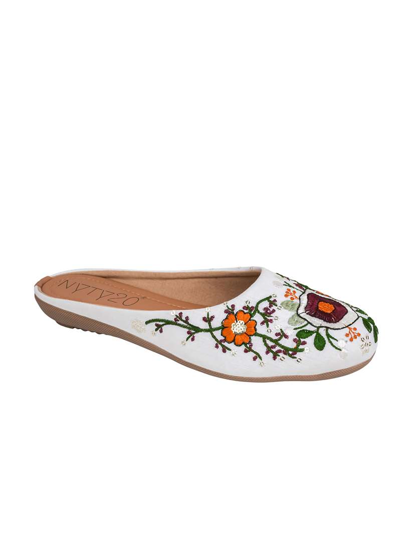 women embroidered slip on mules - 22498599 -  Standard Image - 1