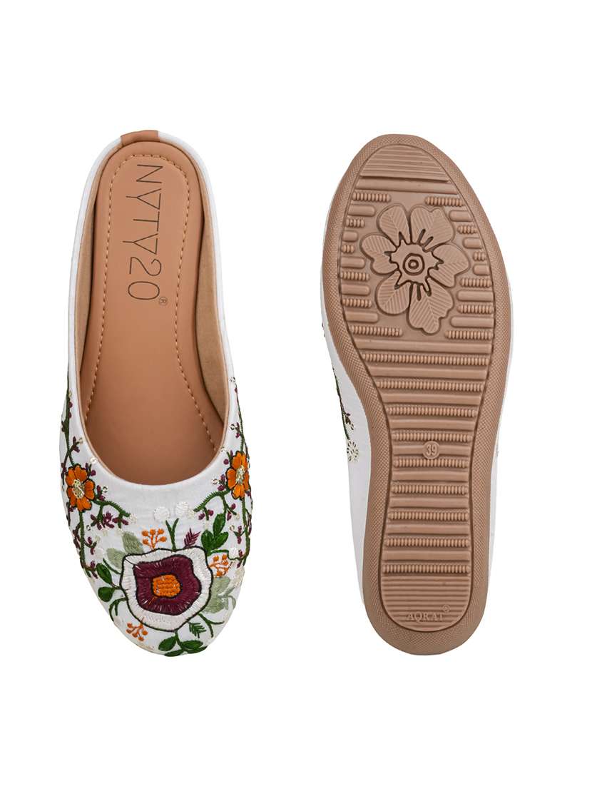 women embroidered slip on mules - 22498599 -  Standard Image - 4