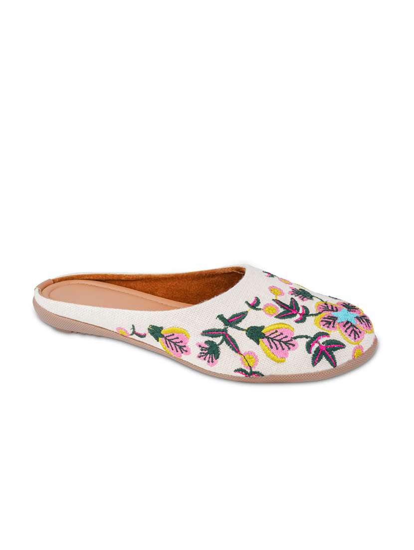 women embroidered slip on mules - 22498614 -  Standard Image - 1