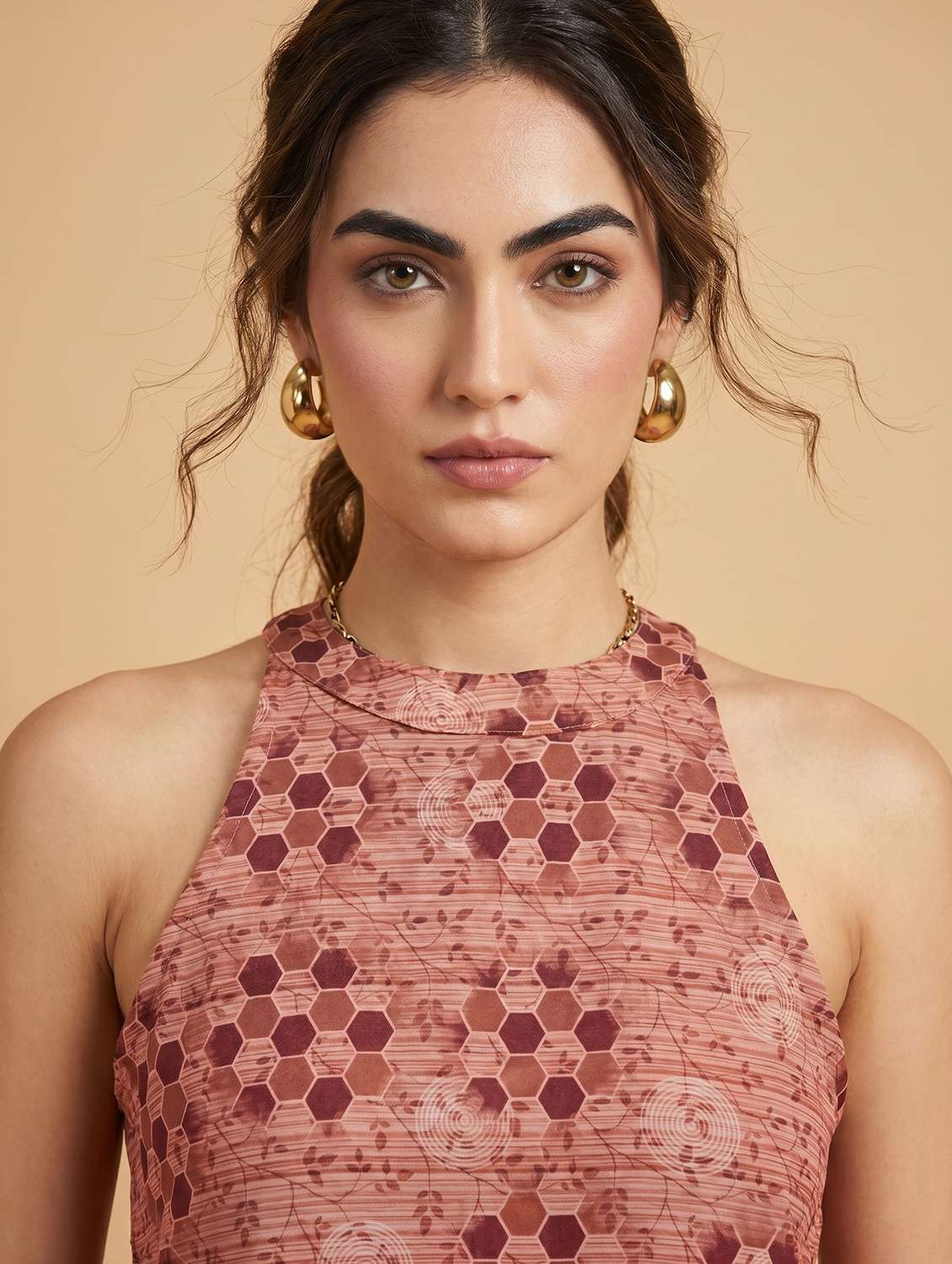 women printed round neck sleeveless top - 22498672 -  Standard Image - 1